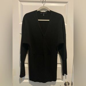 White House Black Market Black Sweater Tunic, Size Medium